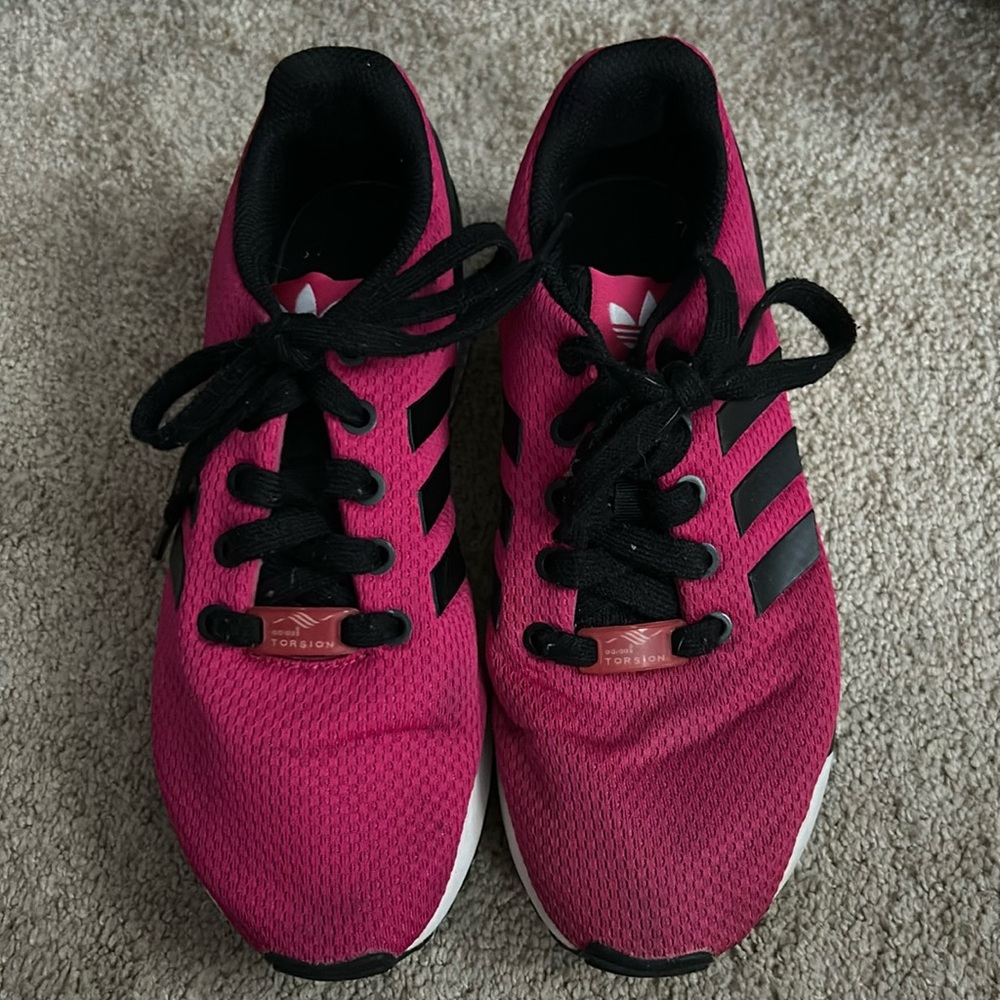 Adidas ZX Flux Torsion Ortholite Pink & Black Sneakers size 4.5
